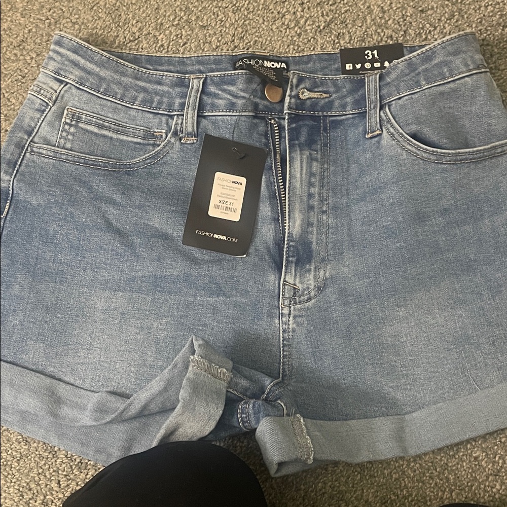 Fashion Nova Classic Blue Denim Shorts